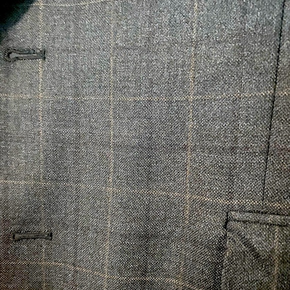 Jos A Bank 2 button blue/grey Sport coat. Size (43R). - Picture 2 of 5